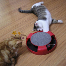 Spin the Mouse Cat Toy with Scratch Board