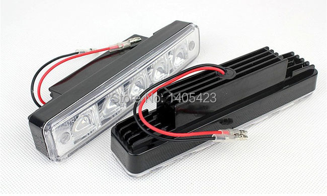 Free shipping DC12V car light source uper bright 5LED 5050SMD Fog lamps 100 waterproof E4 DRL