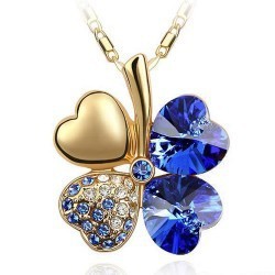 2015 Fashion jewelry silver plated necklace Sweet Clover Pendant necklaces for women girlfriend gifts b14