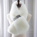 women scarf winter winter scarf luxury brand fox fur scarf Solid Ring fur collar fur scarf