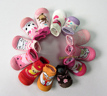 Cute Girl Boy Bady Infant Floor Socks Shoe Soft Rubber Sole Walking Shoe Pre Walker Toddler