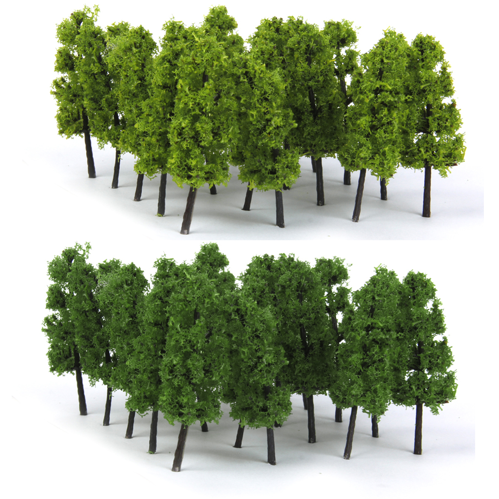 20x Model Trees Z Scale for Architecture Train Railway Wargame Park Scenery 
