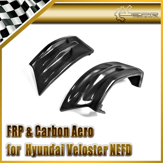Фотография New For Hyundai Veloster FRP Fiber Glass Rear Bumper Extention Add On Spat NEFD Style 2PCS (Only Fit Turbo)