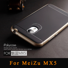 Meizu MX5,original Ipaky brand Luxury Armor Plastic Frame Matte silicone Back cover cases For meizu mx5 meizu mx 5 Phone cases