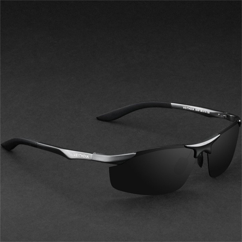 VEITHDIA 6529 Magnesium Aluminum Polarized Sunglasses Men Sports Sun Glasses Driving Mirror Goggle Eyewear Male Accessories