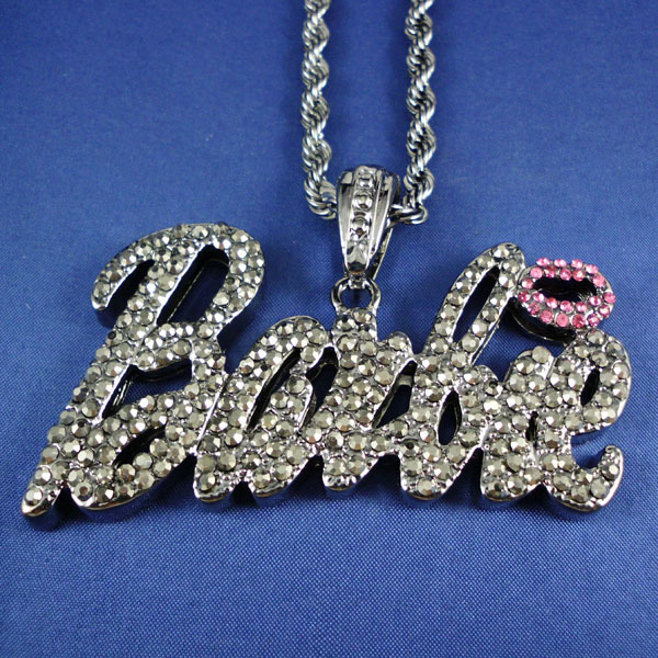 Fashion Hip hop Iced Out Nicki Minaj Pendant Jewelry Bling Bling Chunky