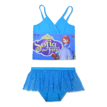 Elsa Anna Swimwear Kids Swimming Bikinis Set Two Pieces Baby Girls Bathing Suit Children Purpel Lace