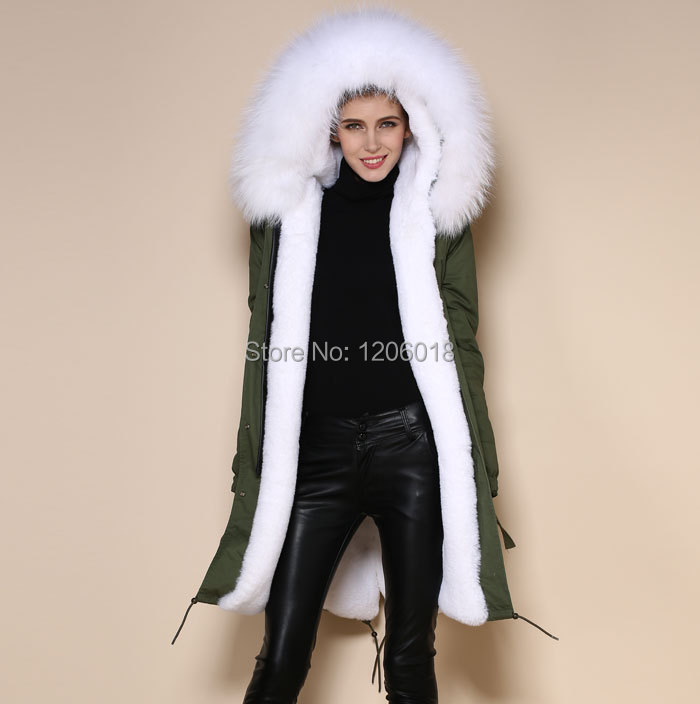 Fur Hooded Parka Coat