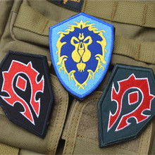 World 3D Embroidery Patch WOW Alliance & Horde Combat Armband Velcro Backside TAD Tactical Gear Patch