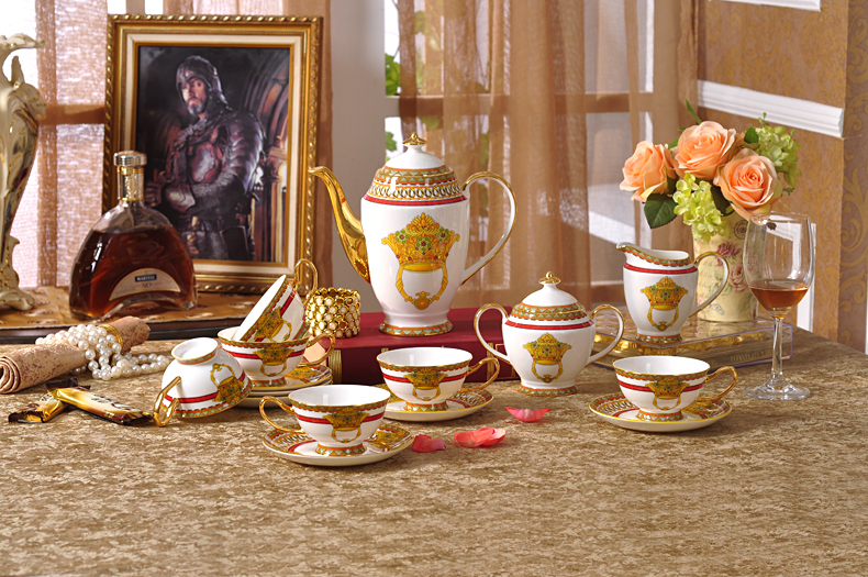 Bone china Coffee cup set Ceramic coffee cup and saucer set fashion tea set afternoon tea