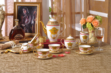 Bone china Coffee cup set Ceramic coffee cup and saucer set fashion tea set  afternoon tea set housewarming wedding gift