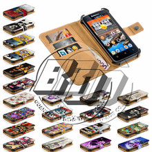 For Lenovo A316 A316I 4 Universal High Quality Flora Flip Wallet leather Holder Cell Phones For