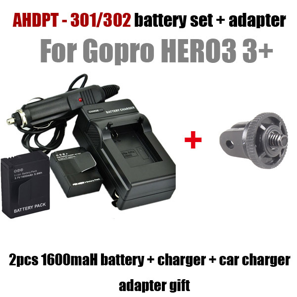 2x1600  bateria Gopro hero3   AHDBT301 301 302 +     +   GoPro Go Pro Hero 3 3 + 