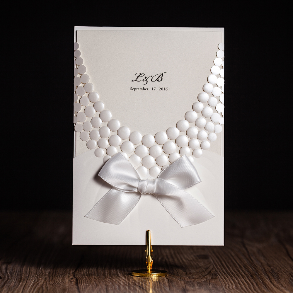 50pcs free shipping tri fold elegant wedding invitation card envelope wishmade customized printable birthday bridal party cards