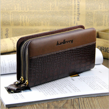 Large Capacity Baellerry Brand Business Men Clutch Wallet High Grade PU Leather Alligator Men Clutch Bag