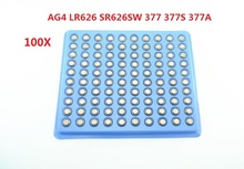 Free shipping 100x AG4 LR66 SR66 377 LR626 SR626 626 377A 3778 Watch Cell Button Battery