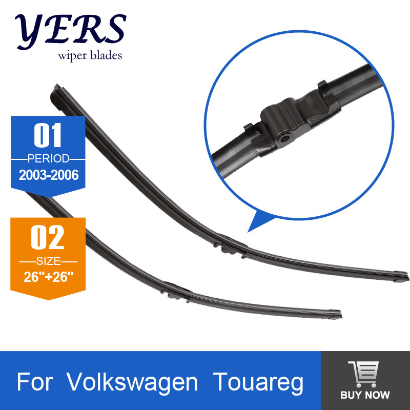 Wiper blades for Volkswagen Touareg(2003 2006) 26"+26" fit side pin