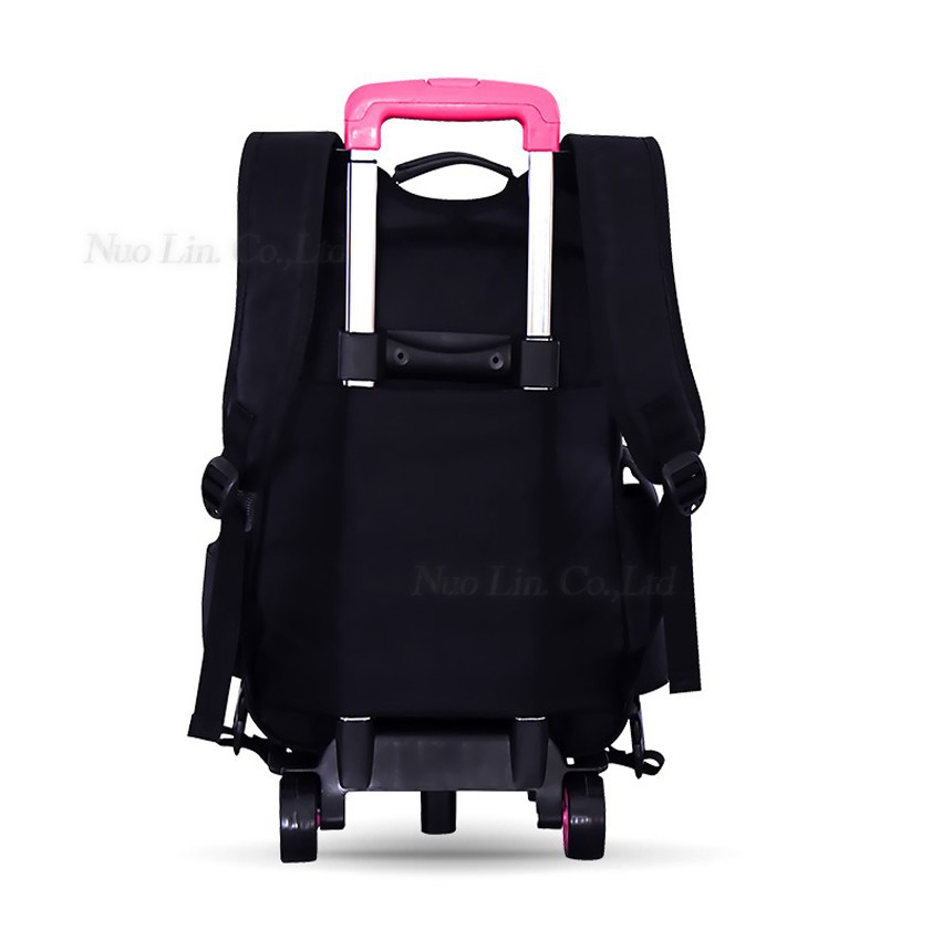2015 New School Backpack Wheels Nobility School Kids Trolley Wheeled School Bag Double Shoulder