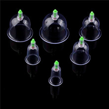 6 cups Chinese Medical Vacuum Body Cupping Set Portable Massage Therapy Kit Newest