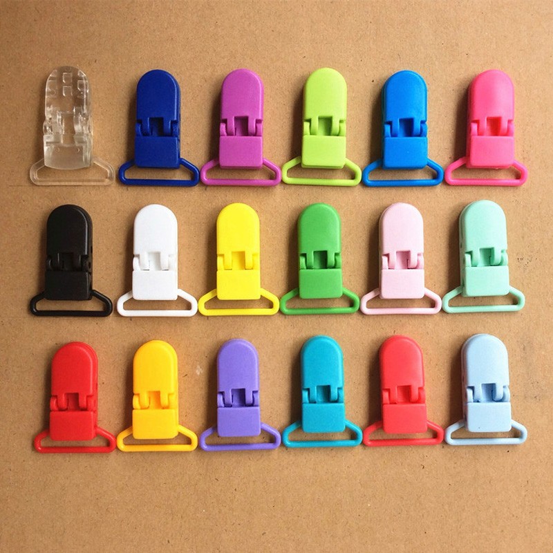 10pc Eco-friendly baby Plastic Pacifier Clip Mixing Color KAM Plastic Clip Soother Clip baby product Transparent Bib Clip tetine (5)