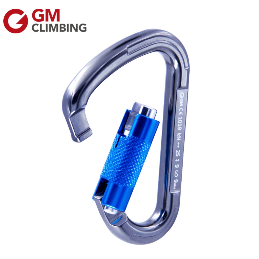 100 Pack Gold Carabiner Steel Auto Locking Oval Shape 25kn or 5600lb for sale online 
