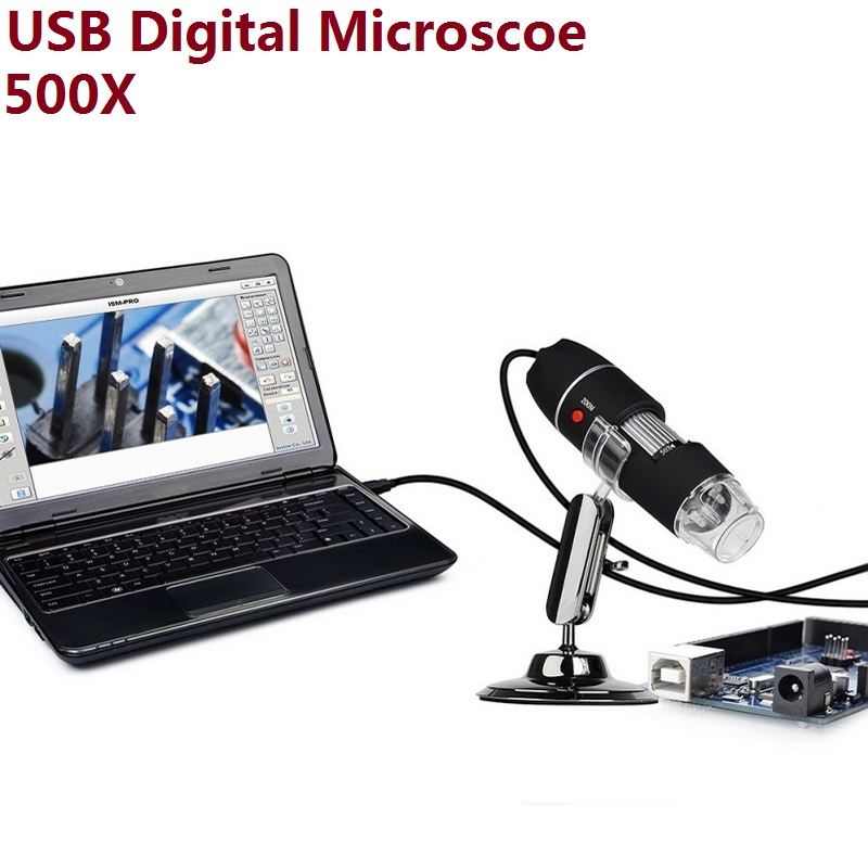 Portable USB Digital Microscope 8 LED 500X 2MP Digital Microscope Endoscope Video Camera Stand Electron Microscopy usb magnifier