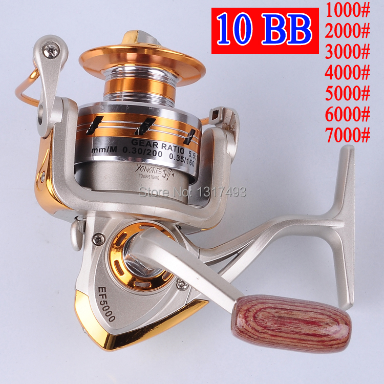 2015 German technology 10bb 1000-7000 series spinning fishing reel big discount Fishing Reels hot sale for feeder fishing