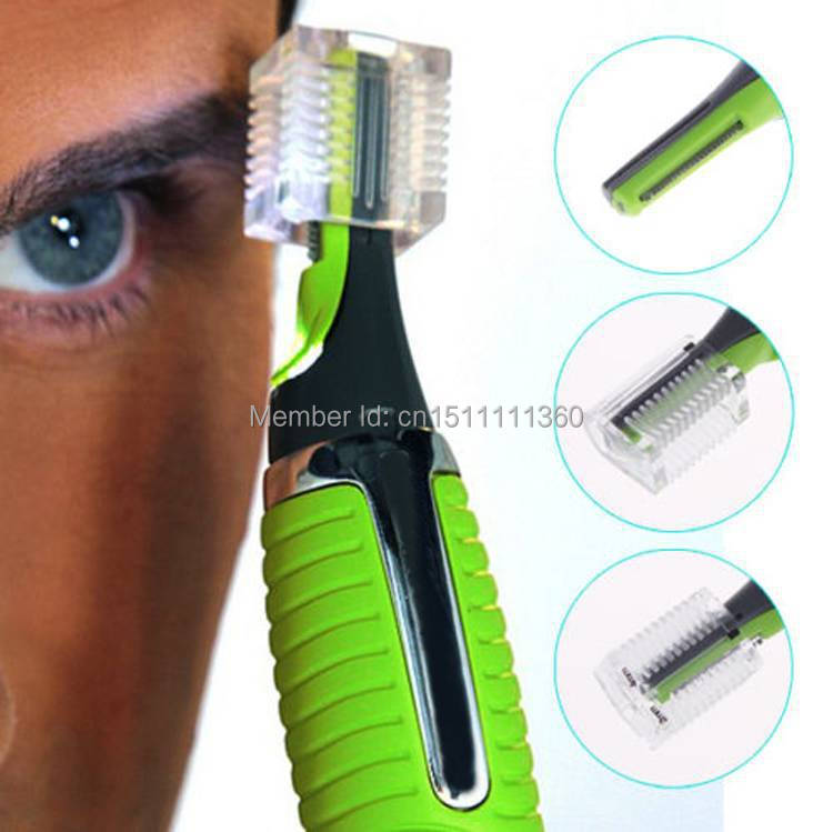 1pcs Personal Face Care Stainless Steel Nose Hair Trimmer Removal Clipper Shaver w LED light for