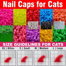 20pcs / set Soft Nail Caps for Cats + Adhesive Glue + Aplicator /* XS, S, M, L, paw, claw*/