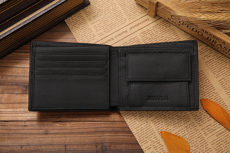 Hot Sale New style 100 genuine leather hasp design men s wallets with coin pocket fashion
