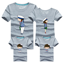1 pc Sea Service 95% Cotton Shirt Yellow Colors Family Set T Shirts Matching Family Clothing Men Women Kids Large T-Shirts