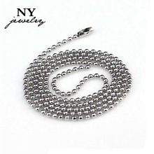 Top quality stainless steel ball Chain Necklaces for pendants wholesale  NC-002