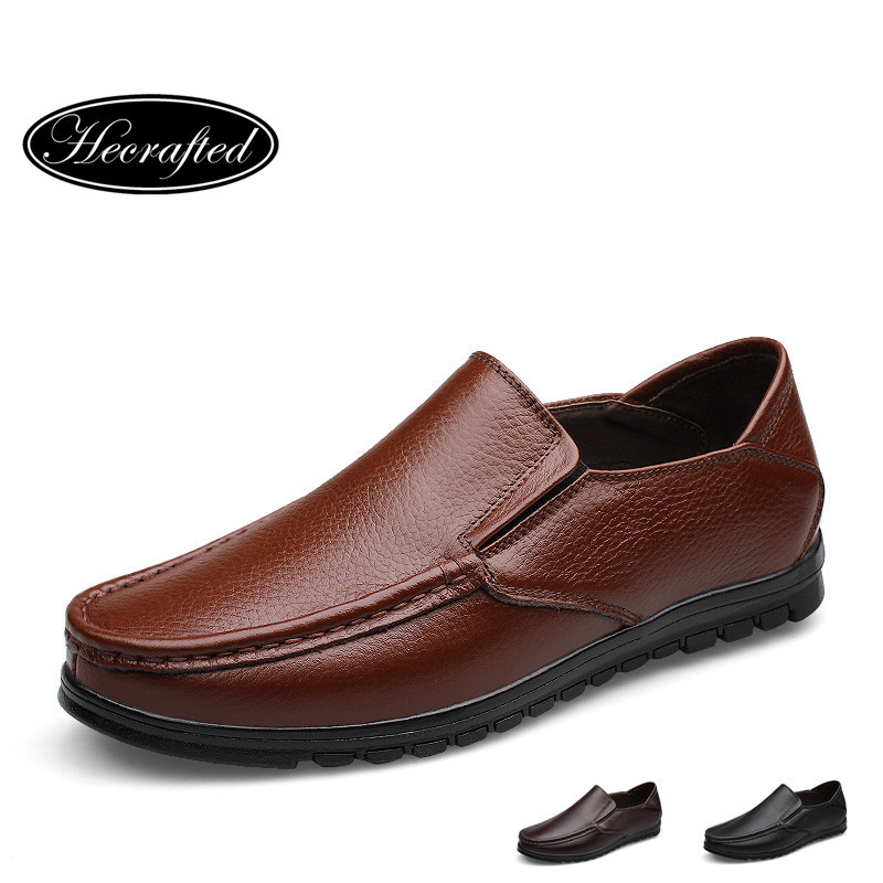 Handmade Genuine soft leather Men leather Casual flats shoes for men ...