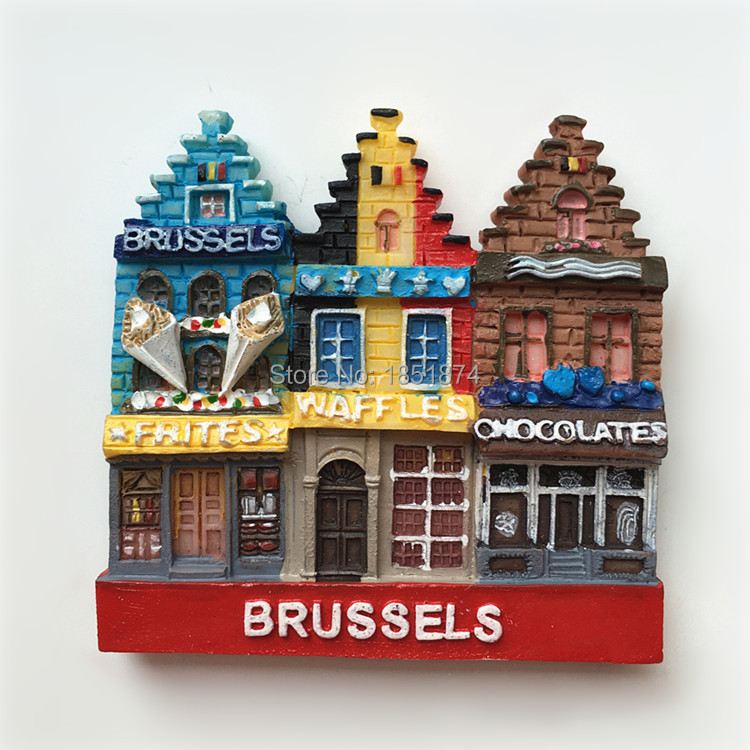 Belgium Bruges Shaped Fridge Magnet Refrigerator Sticker Home Decor Collection