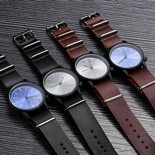2016 new ultra thin leather strap watch, Geneva simple dial men’s watch KOMONO leisure fashion quartz watch
