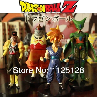 Бесплатная Доставка Японской Анимации Dragon Ball Z 13 см ПВХ Рисунок Модель коллекция Гохан Киборг Адамс Дороге 34 поколения 4 шт./компл.