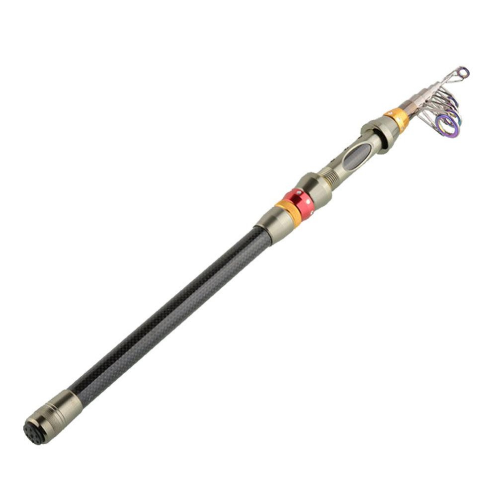 Telescopic Durable Portable Adjustable 2.1M Carbon Fiber 7 Sections Fishing Spinning Pole Rod Outdoor Sports