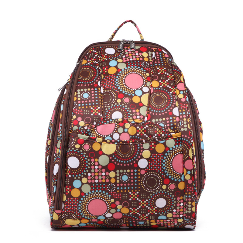 Ladies backpacks canvas Rucksack fashion Geometrical pattern canvas baby diaper bag multifunctional maternity stroller bag