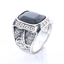Fashion 2015 New Ruby Jewelry Islam Ring For Men Sterling Silver Jewelry Plated Mens Rings Size