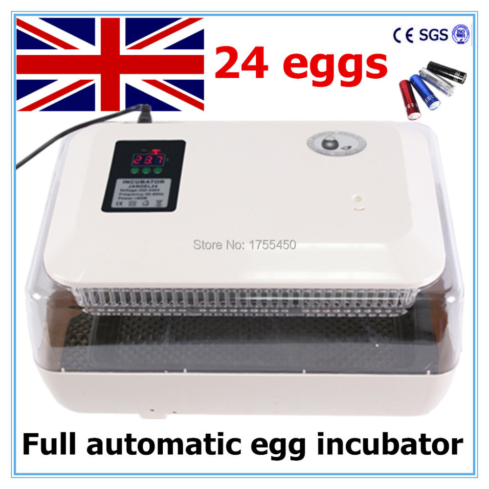 to EU ! full automatic egg incubator holding 24 chicken duck bird eggs 