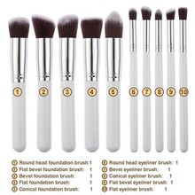 10 pcs Professional Makeup Brush Set Maquiagem Beauty Foundation Powder Eyeshadow Cosmetics Make Up Brushes Kabuki