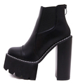 Punk Boots Spring Autumn Fashion Womens Shoes Heels Lace Up Platform