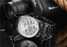 MEGIR Watches Men Top Brand Military Clock Chronograph Function Men Staniless Steel Luxury Watches Men Quartz