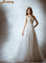 Zuhair Murad Generous See Through Lace High Neck Court Train Wedding Bridal Dresses With Long Sleeve