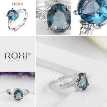 2015 Roxi Fashion Women s Jewelry High Quality Ring White Platinum Gold Plated Round Cut Faceted