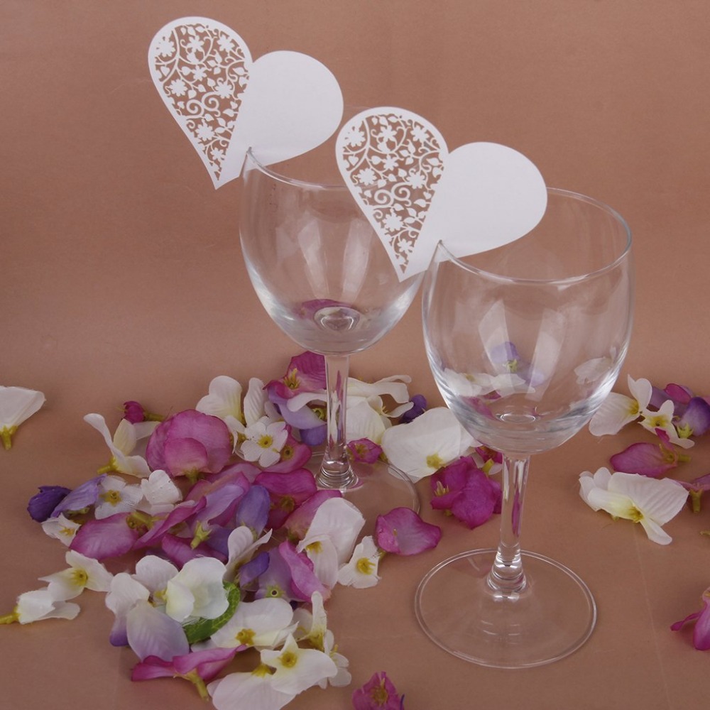 Wedding table decoration floral wine glass koop goedkope wedding ...