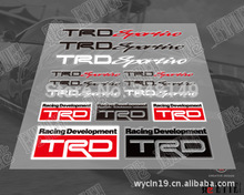 Car Decoration TRD Car Stickers And Decals Reflective for Toyota Corolla Avensis Rav4 Camry