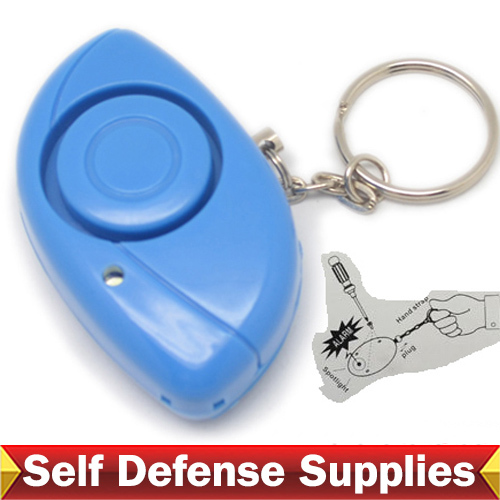 Free Shipping Self defense Personal Body Alarm Keychain with Spotlight