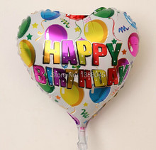 10 unids/lote 18 pulgadas amor en forma de corazón de helio feliz cumpleaños Foil fiesta de cumpleaños hincha decoraciones navideñas