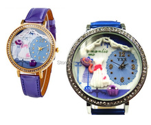 1pc Mini 3d DIY clay White Dress Watch korean rhinestone women watch analog quartz wristwatch dress